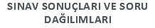 sınav sonuçlarI ve soru dağılımları